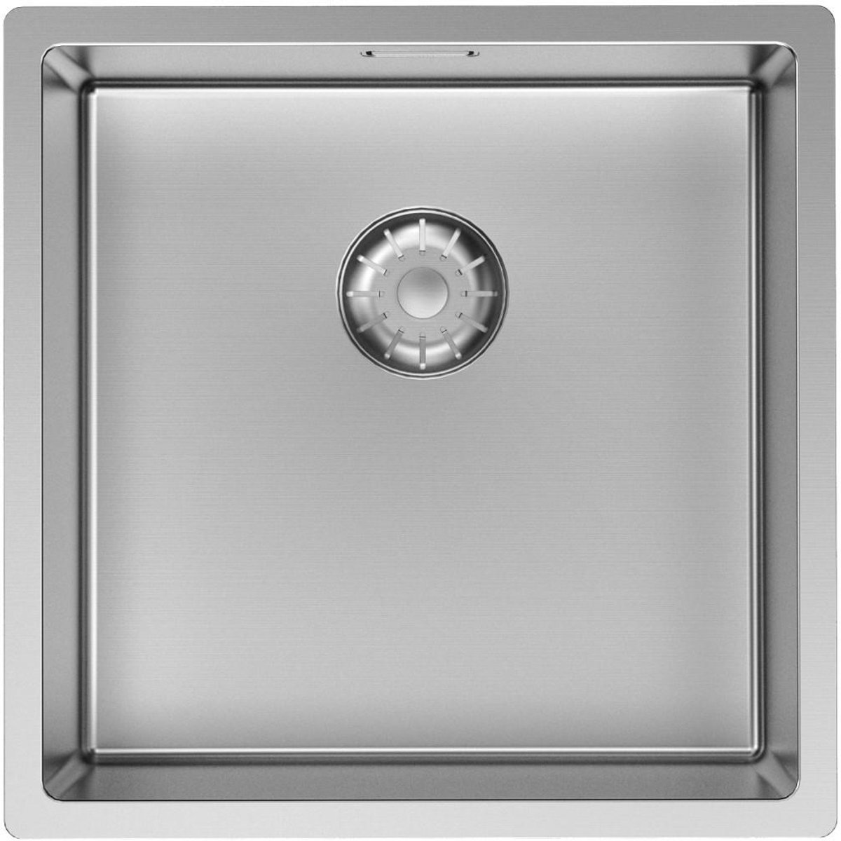 Pure.Sink Comfort RVS spoelbak 40x40 cm 10mm radius onderbouw, vlakbouw en opbouw PCM4040-02