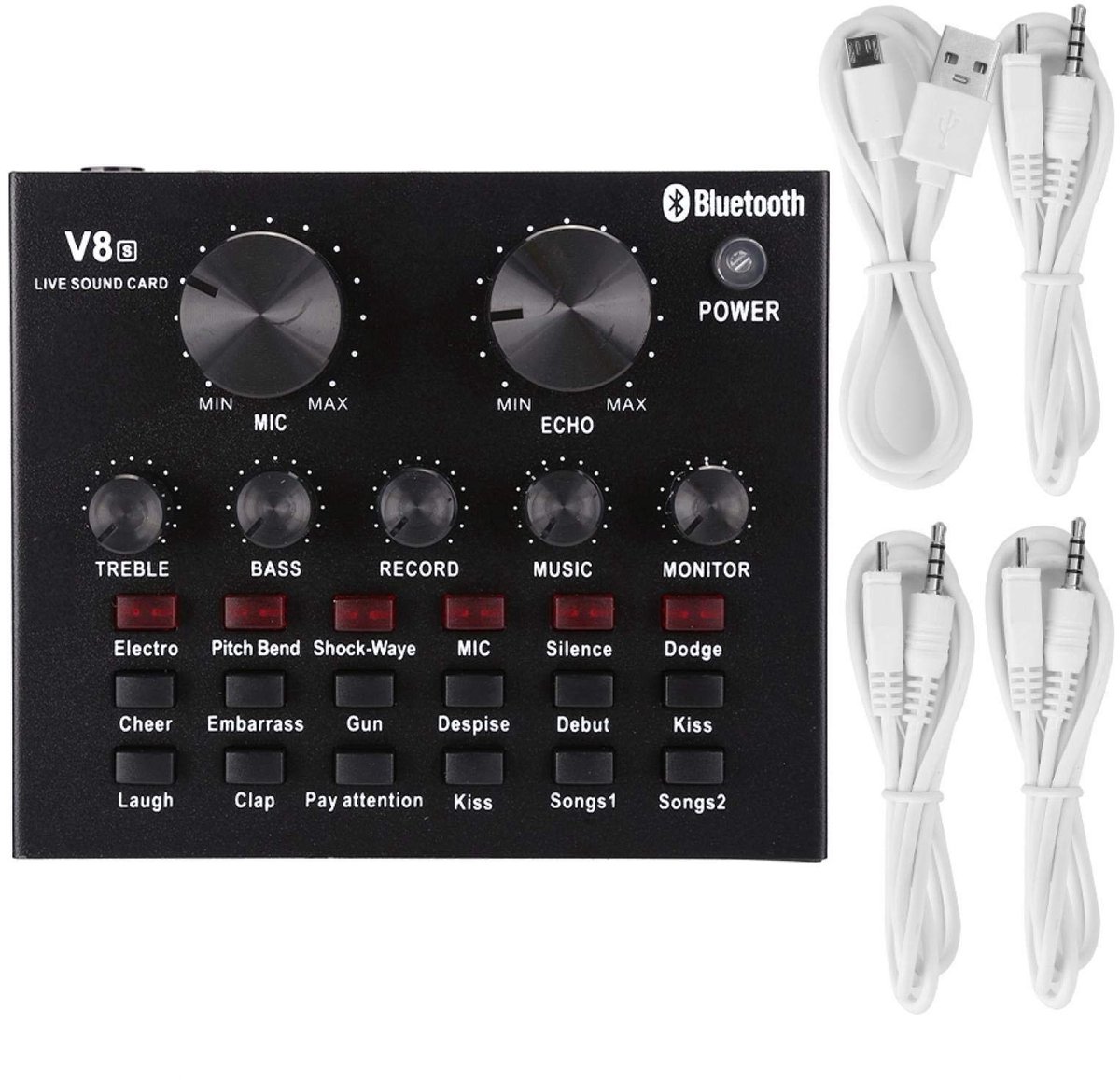 Dailygoods - Dailygoody - Multifunctionele Geluidskaart - Geluidsopname - USB-geluidskaart - Ondersteunt 48K 16 bits - Karaoke Zingen - Ideaal voor Muziekproductie