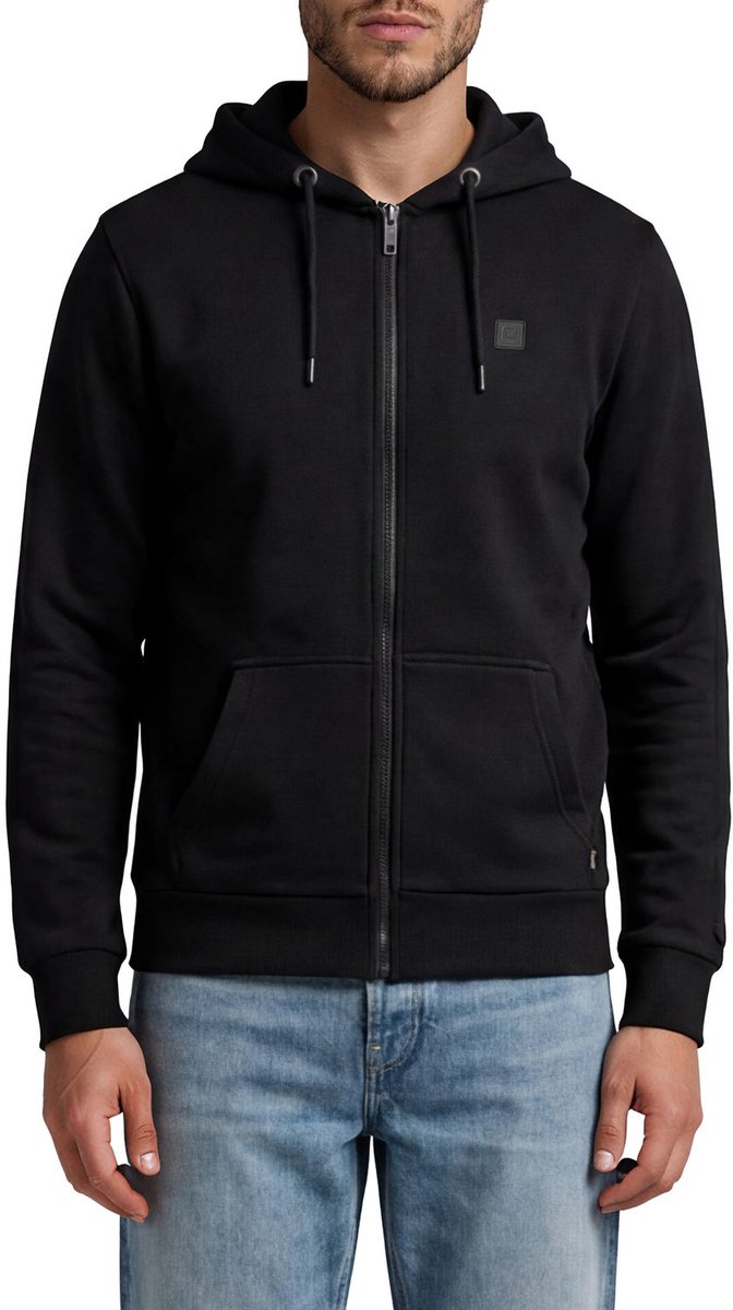 riverso Heren Sweatjack RIVBrad regular fit Zwart 4XL Volwassenen Sweatjack / Vest met capuchon
