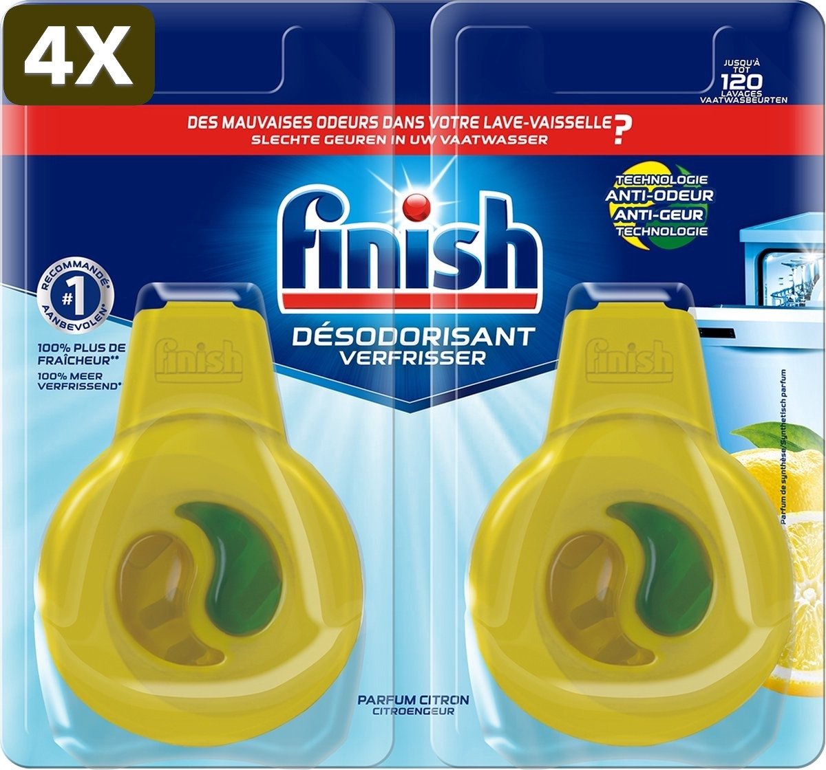 4 x Finish Duo pack Deo Citrofresh