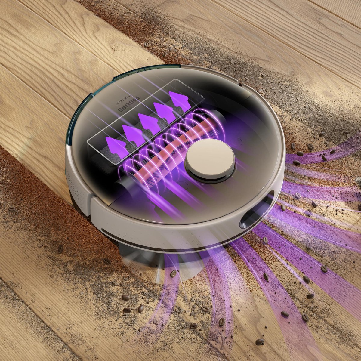 Philips HomeRun Aqua 7000 Robotstofzuiger Wit/Goud - afbeelding 3