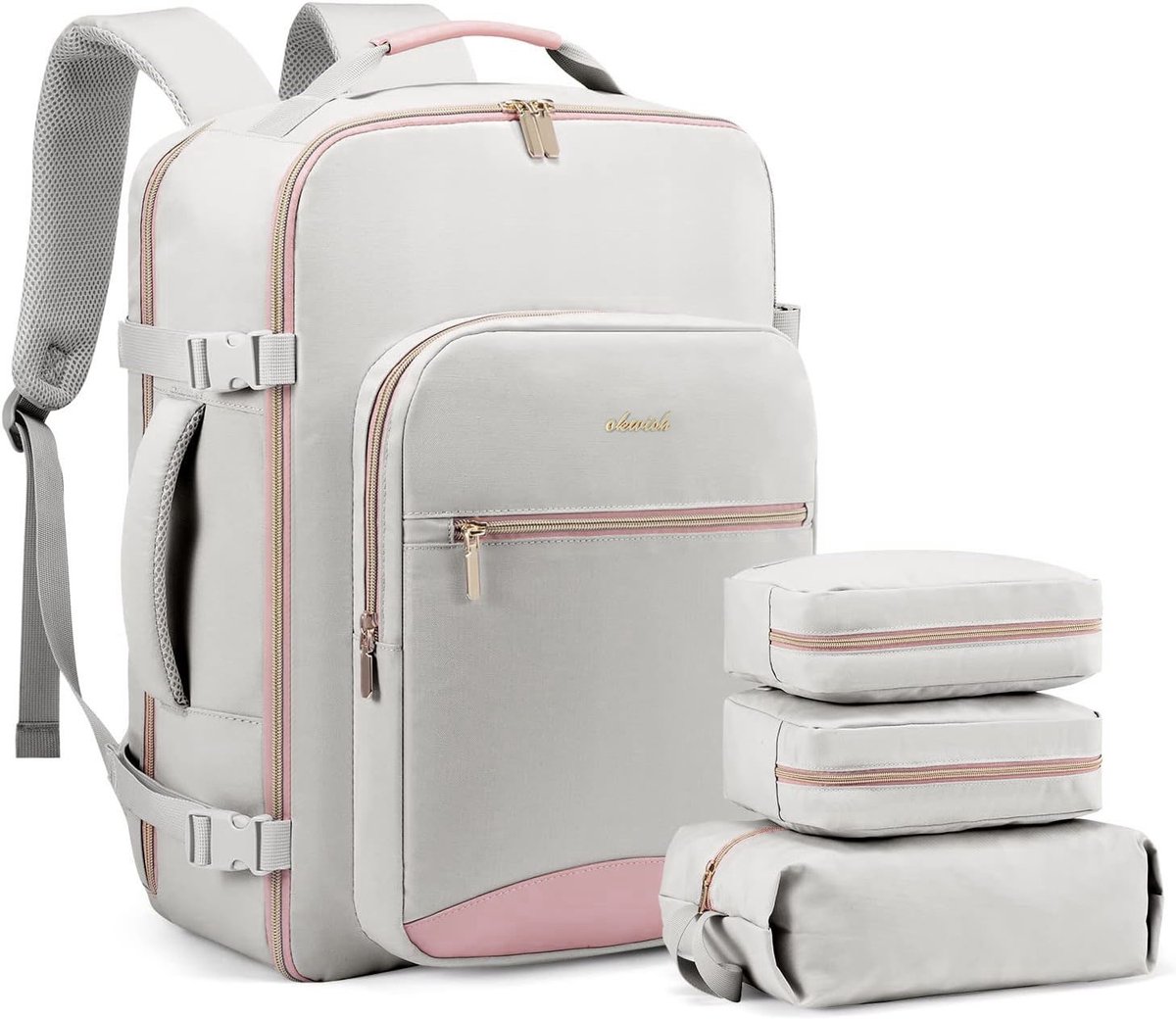 MODENUIT Rugzak – 40 Liter met 17,3 Inch Laptopvak – 47 x 35,5 x 20 cm – Oxford – Met 3 Opbergtassen