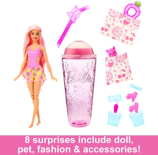 Barbie Pop! Reveal - Serie Fruit Aardbeienlimonade - Barbiepop — afbeelding 2