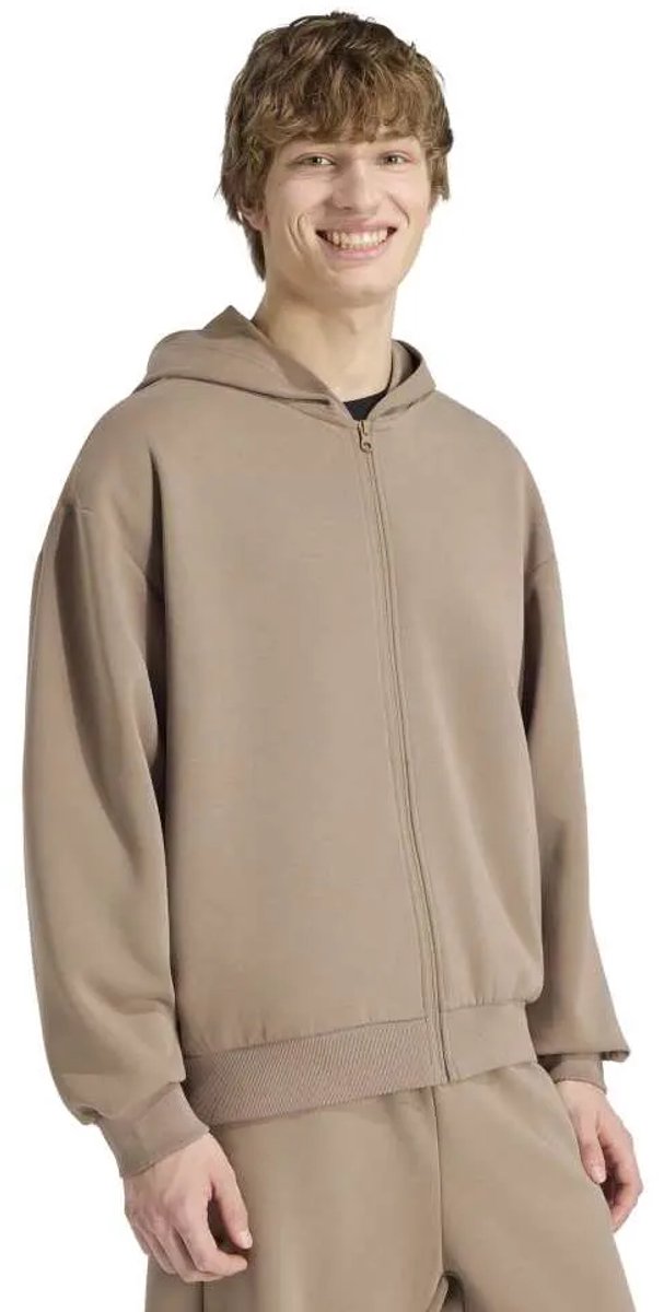 Adidas Soft Lux Sweatshirt Met Rits L Regular Man Khaki