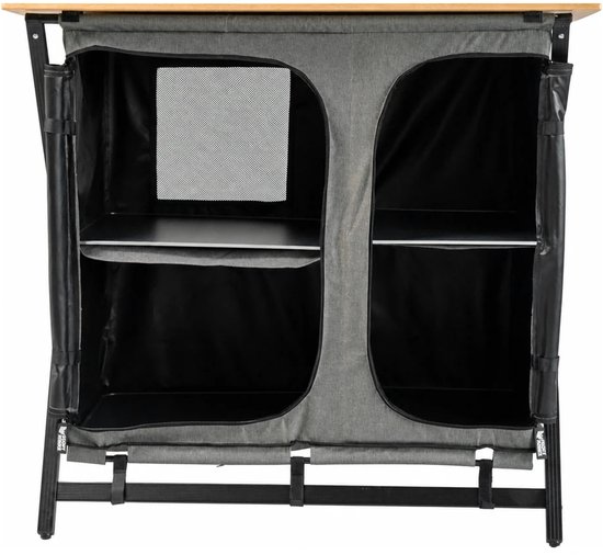 Happy Rhino - Kast Samaria Dubbel - Antraciet - Campingkast - 57 x 110 x 100 cm — afbeelding 4