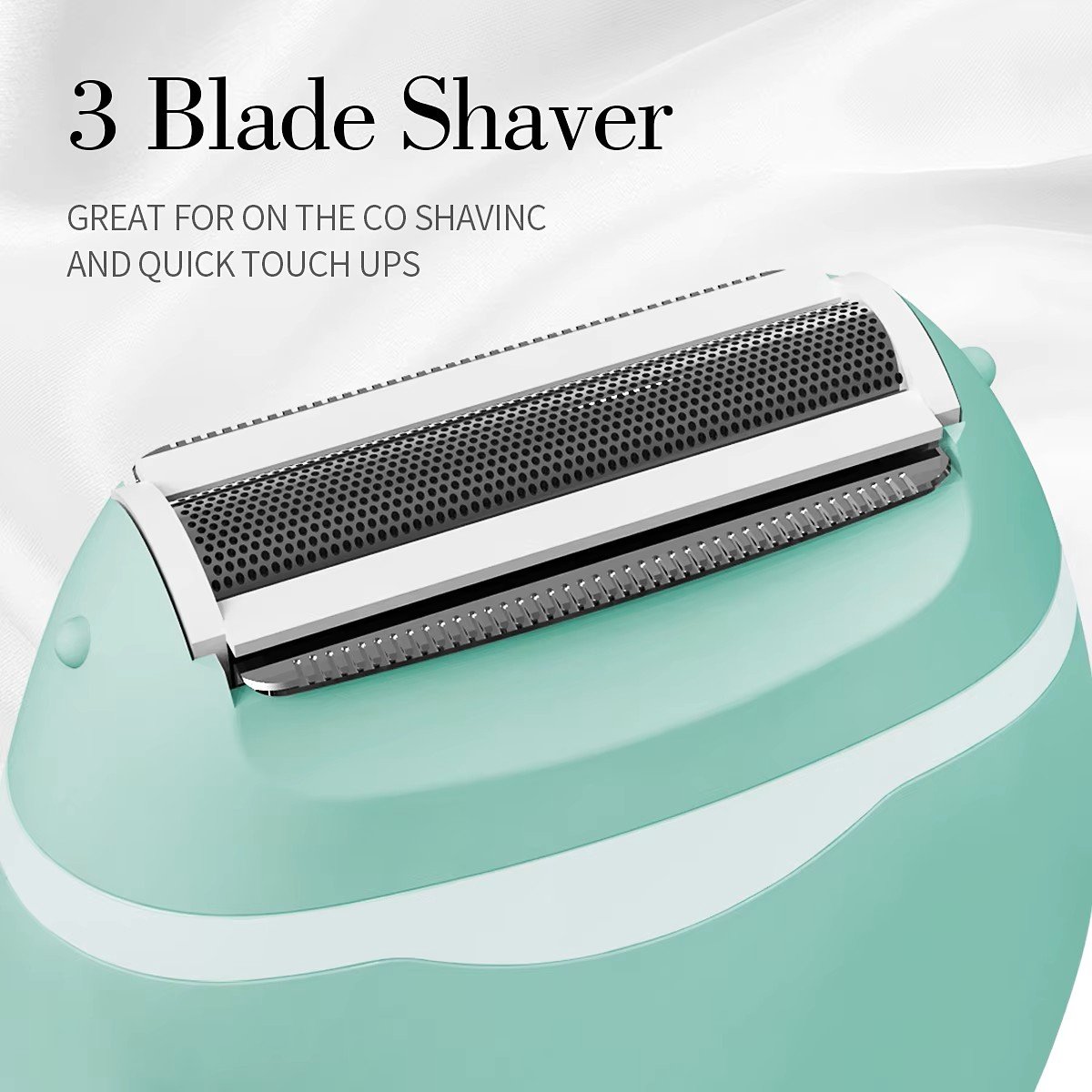 One-Blade Ladyshaver - Krachtige Dames Scheerapparaat - Exclusief 2x AAA-Batterijen - Compact en Lichtgewicht - Perfecte Haarverzorging - Kleur: Groen thumbnail 2