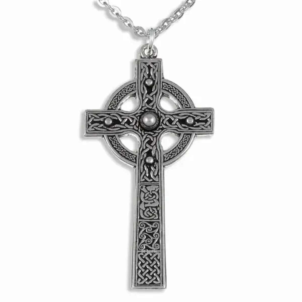 St Justin, Hanger, Groot Cashel kruis met knoopwerk hanger(XP48)