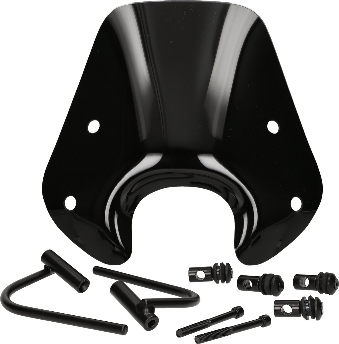 Mezoly Windscherm laag Piaggio Zip 2000 hoogglans zwart