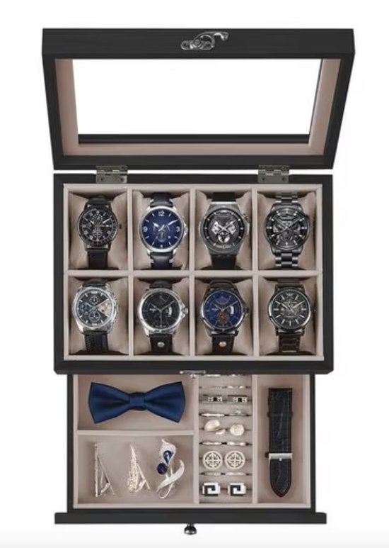 Holibanna Kijkdoos Horlogekast Met Ritssluiting Draagbaar Water Horloge