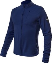 Sensor - Baselayer - Thermoshirt - Lange Mouw - Merino Wol - Outdoor - Heren - Full Zip - Donkerblauw - Small