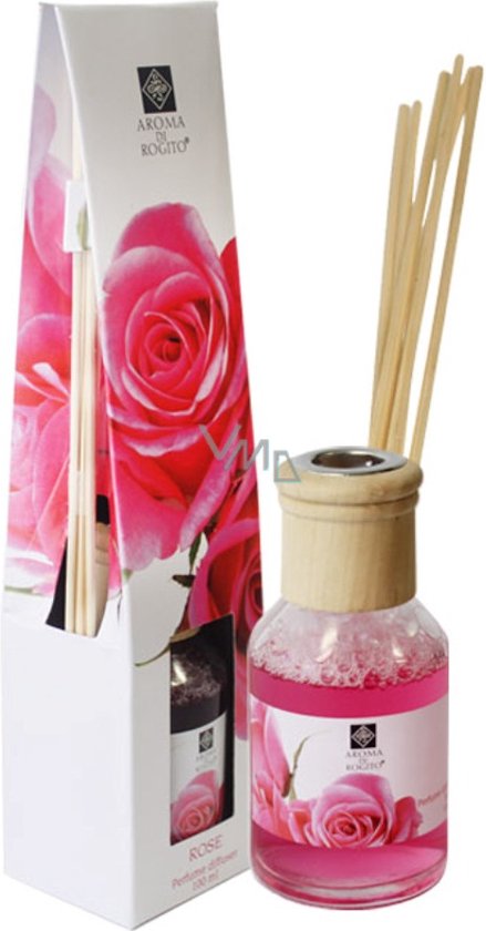 Aroma di Rogito geurverspreider |Geurstokjes met flesje ROSE- BOUQUET Perfume Diffuser | Interieur geuren |Rozen geur |herfst geuren | kerst geuren | 100ML