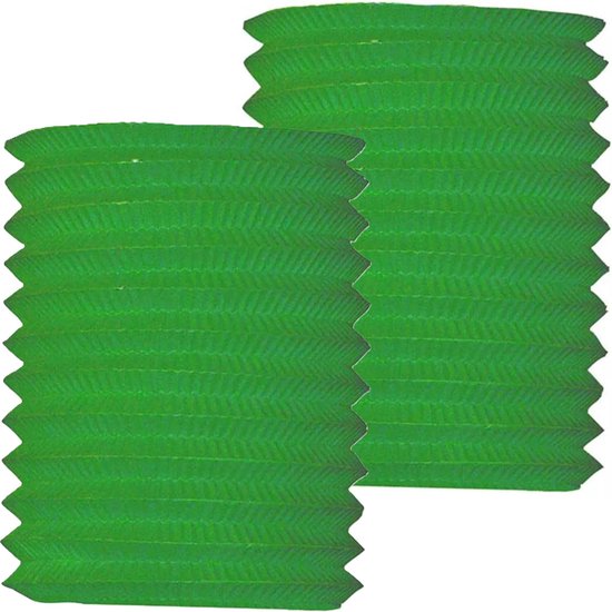 Treklampion voor feest/verjaardag - 8x - groen - 16 x 20 cm - feestartikelen/versiering - papier