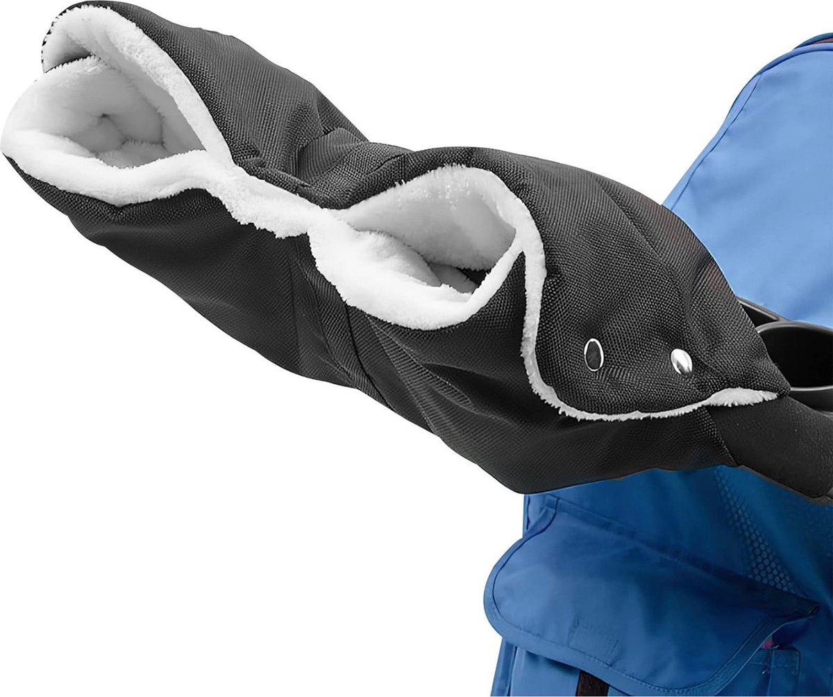 oCreon Handwarmer voor Kinderwagen - Ademend - Waterdicht en Winddicht met Fleece Binnenkant - Zwart