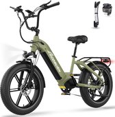 ECORUSH Vélo électrique ECO R6 - 20*4,0 pouces Fat Tire City Commuter EBike avec batterie au lithium amovible 48V 15,6 Ah - Vélo électrique de montagne avec moteur 250W - 7 vitesses - IP54 étanche