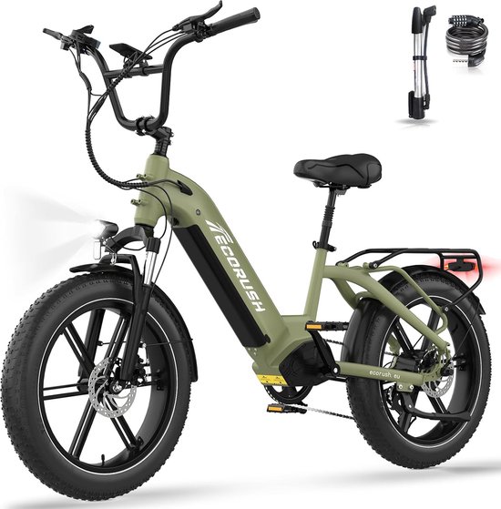 ECORUSH Vélo électrique ECO R6 20*4,0 pouces Fat Tire City