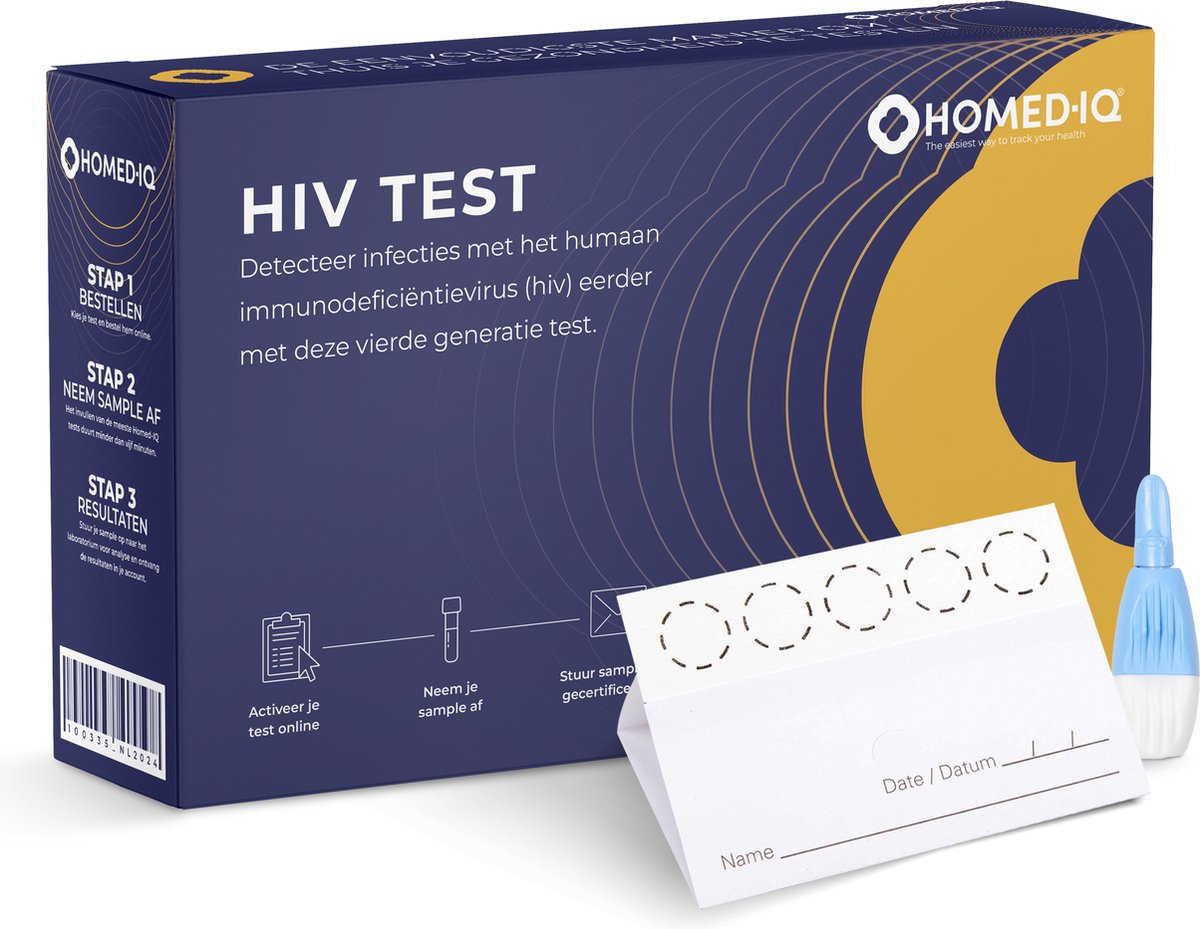 Goedkoopste Homed-IQ - HIV test - Thuistest - Gecertificeerd Laboratorium - Laboratorium Test