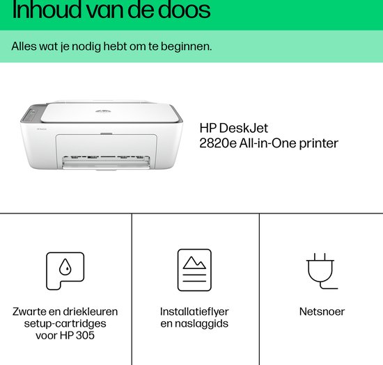 HP DeskJet 2820e - All-in-One Printer - Geschikt voor Instant Ink - Cement