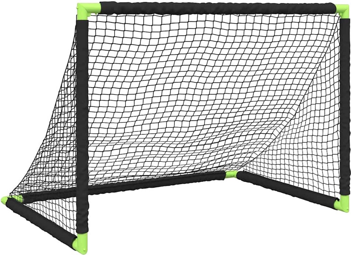 vidaXL - Kindervoetbaldoel - inklapbaar - 90x64x64 - cm - zwart