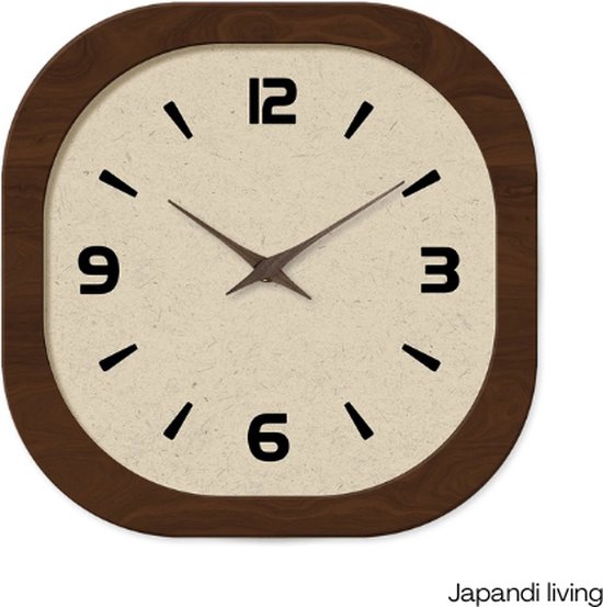 Japandi Living wabi-sabi wandklok bamboe