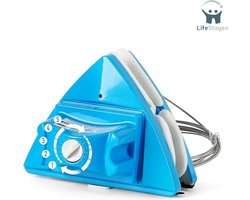 LifeStages - Magnetische Ramenwasser - Verstelbare Magnetische Wisser Voor Dubbel Glas - Dubbelzijdig - Kleur Blauw