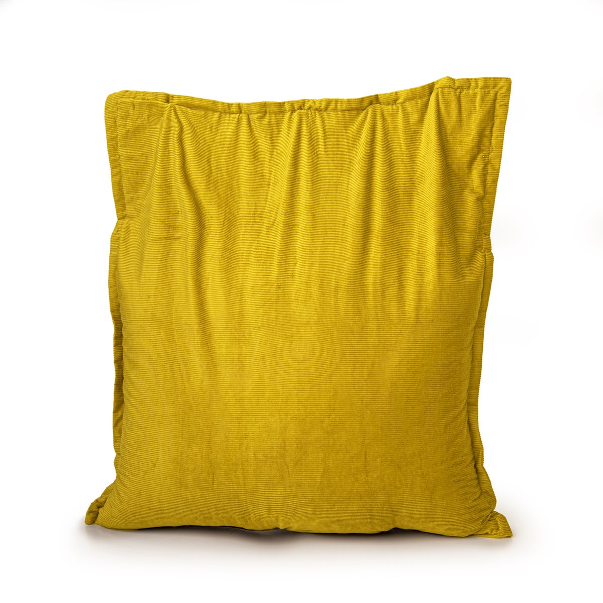 Drop & Sit - zitzak/zitkussen - trendy rib (corduroy) - geel - 100 x 150