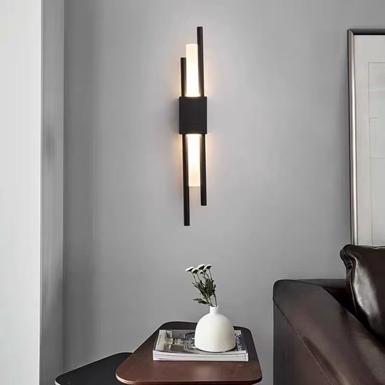 KOSILUM - Led-wandverlichting, 6 W, grijs, 20 cm, Quadra, warm wit licht, verlichting voor woonkamer, slaapkamer, keuken, hal, 6 W, 496 lm, geïntegreerde led, IP20