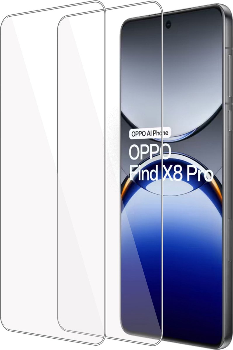 2x Geschikt voor OPPO Find X8 - Screenprotector - Beschermglas - GuardCover