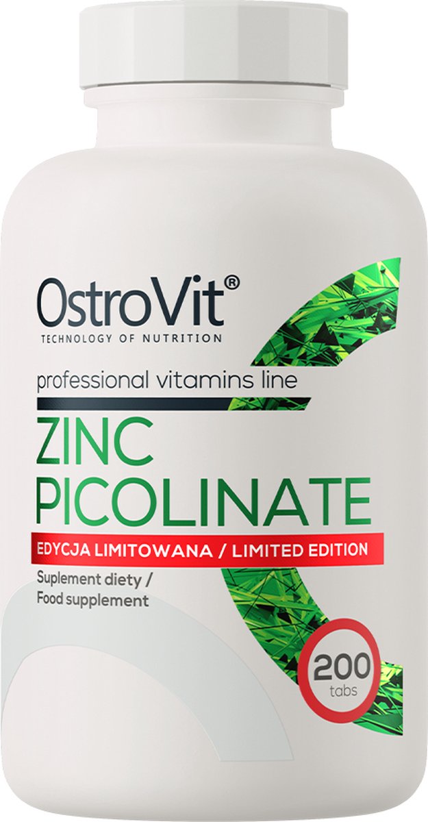 Goedkoopste Supplements Zinc Picolinate - Supplementen Zinkpicolinaat - 200 Tabletten - OstroVit