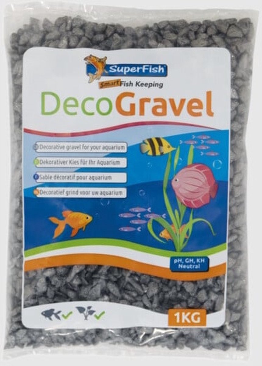 SuperFish Deco Grind Glamour Grijs 1KG