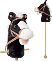 Playwood - Stokpaard met geluid zwart met witte manen