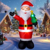 8FT Opblaasbare Kerstman met LED Licht, IP44 Weerbestendige Buiten Opblaasbare Kerstdecoratie 245cm, Kerstman Reuze Figuur met Geschenktas, Binnen Buitenverlichting Decoratie voor Tuin Gazongazon 8FT Opblaasbare Kerstman met LED Licht, IP44 Weerbestendige Buiten Opblaasbare Kerstdecoratie 245cm, Kerstman Reuze Figuur met Geschenktas, Binnen Buitenverlichting Decoratie voor Tuin Gazongazon