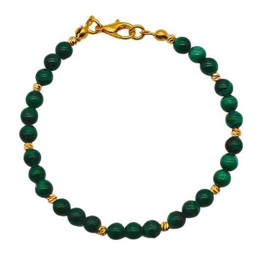 Bracelet homme Oeil de Tigre Malachite - Cadeau - Homme