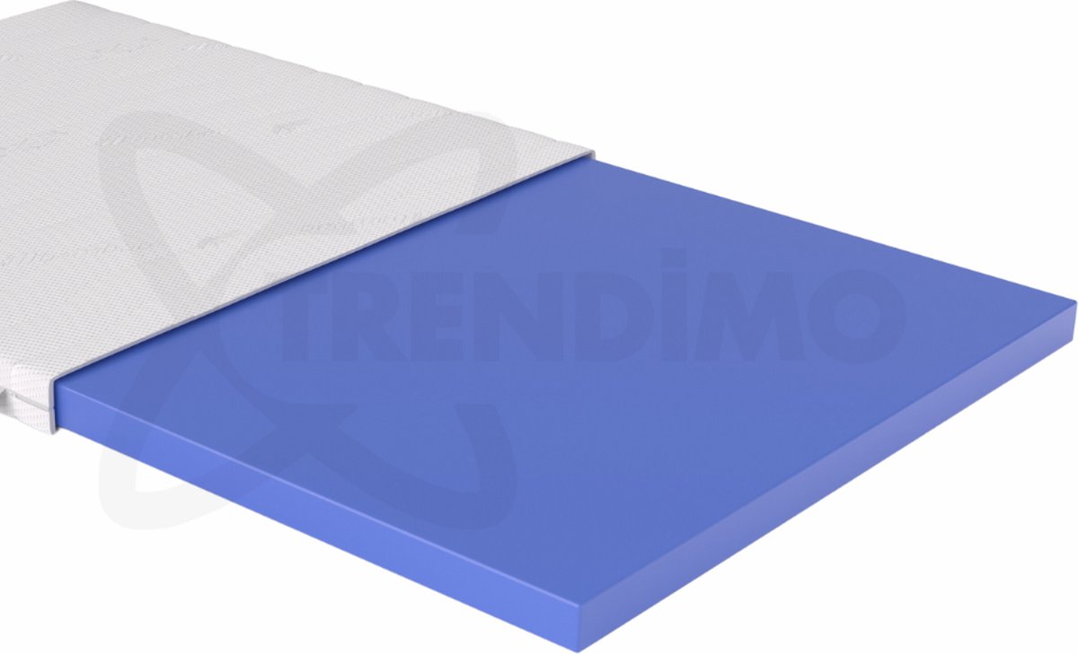 Trendimo Topdek - 140x210x7 - Topper Matras HR Koudschuim -Bamboo Hybrid - Topdekmatras - Afritsbaar Wasbaar Tijk - Orthopedisch Purschuim - Anti-allergisch