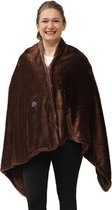 Bol.com Multifunctionele luxe warmtedeken–Elektrische bovendeken -150 x 80 CM - 3 Standen -Kan verwarmd worden met mobiele stroo... aanbieding