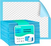 GEASY Incontinentie Bed Onderleggers - Wegwerp Onderleggers 25 Stuks - Matrasbeschermers 60x90 CM - Blauw/Wit - Puppy Training Pads - Incontinentie Matrasbeschermer - Incontinentie onderleggers