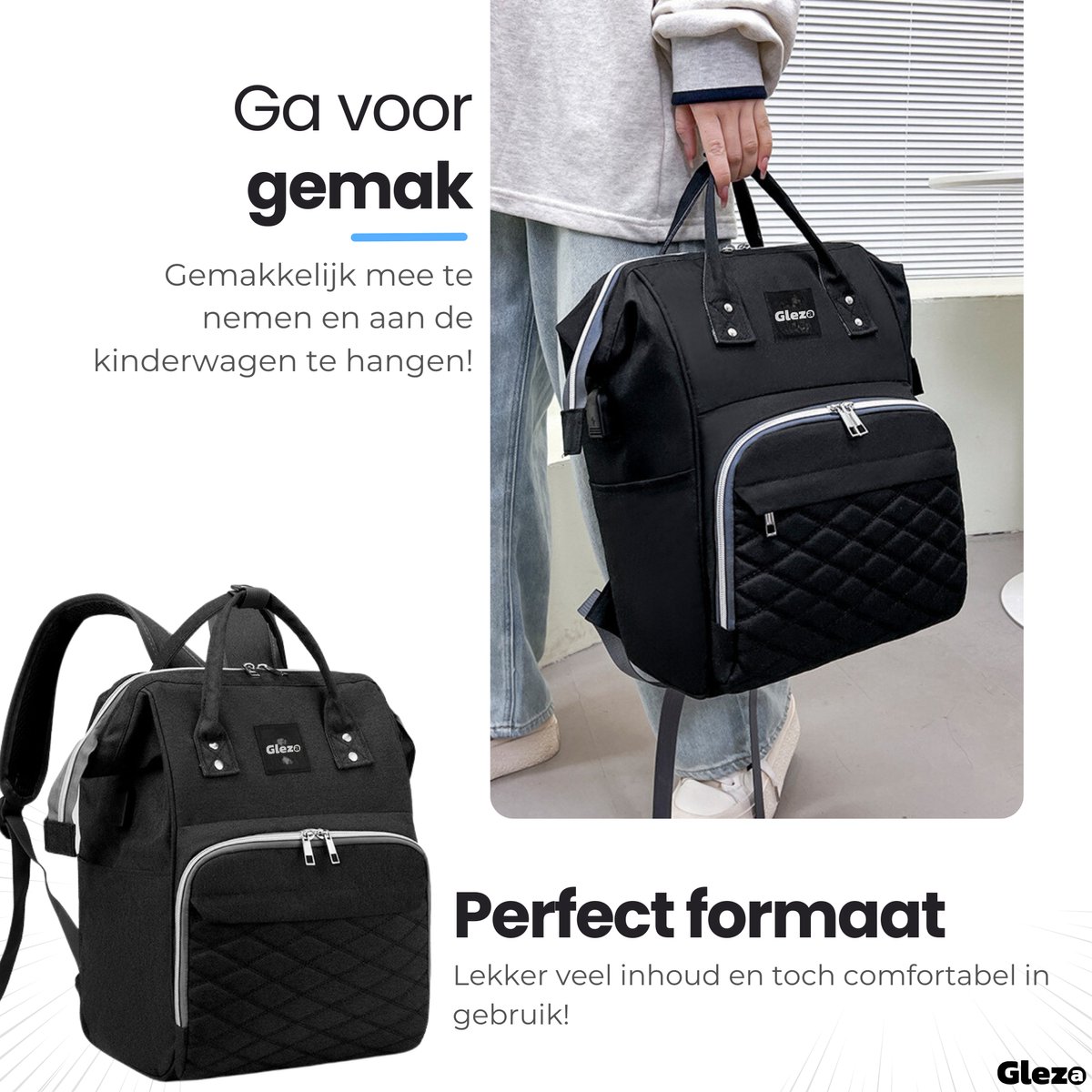 Mama Bag Luiertas Rugzak - 12 Vakken & Verzorgingstas thumbnail 2