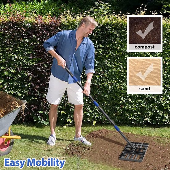 Equivera Gazonrakel - Nivellering Hark - Nivelleringshark - Gazonhark - Gazon Leveller - Lawn Leveling — afbeelding 4