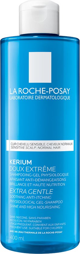 La Roche-Posay Kerium Shampoo Extra Zacht - Fysiologische Shampoo met Thermaal Bronwater - voor een Gevoelige Hoofdhuid - 400ml