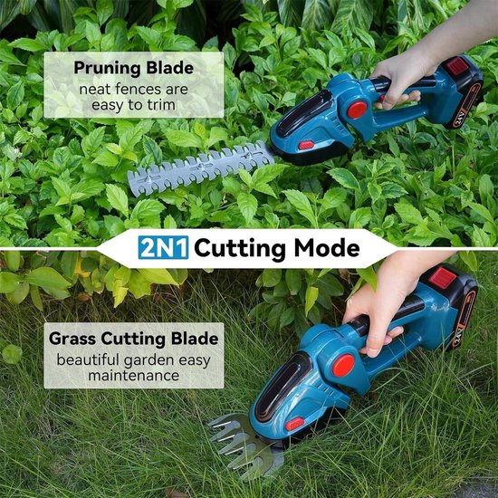 Jake Boss Life Tools - Elektrische Heggenschaar - Accu Heggenschaar - Heggeschaar met Accu - Grastrimmer - 1 Accu - Compatibel met Makita 18V van Jake Boss Life Tools — afbeelding 2