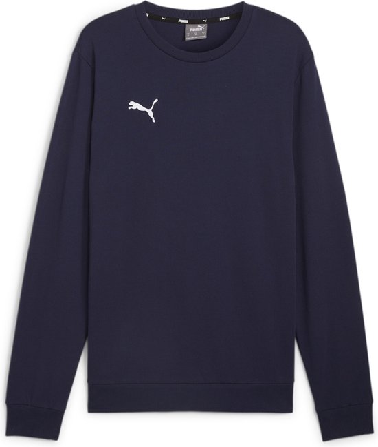 PUMA teamGOAL Casuals Crew Neck Sweat Pull de sport pour homme - PUMA Navy - PUMA White - Taille M