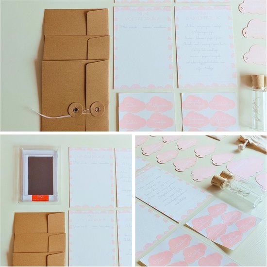 Gepersonaliseerde My Baby Memory Box roze | 30-delig Baby Herinneringen Doos | Kraamcadeau met naam | Baby Geschenkset | Persoonlijk cadeau meisje — afbeelding 5