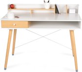Bol.com WONDERMAKE® design houten bureau met lade secretaire computertafel kleine kamer moderne kantoortafel pc-tafel werktafel ... aanbieding