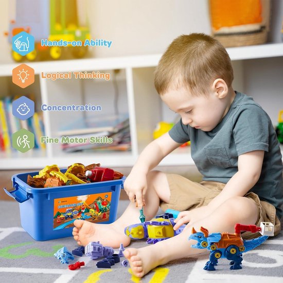 Fanshiontide 44 Stück Dinosaurier Figuren Spielzeug Set Dino Figuren