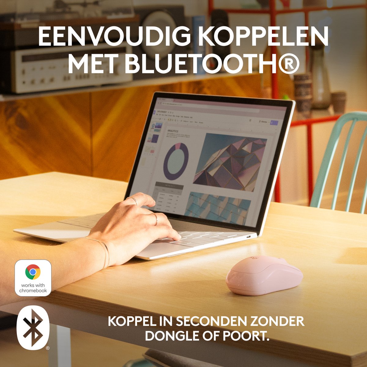 Logitech M240 Draadloze Bluetooth Muis - Stil & Compact thumbnail 3