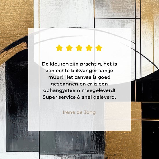Canvas schilderij 60x90 cm - Wanddecoratie Abstract - Goud - Zilver - Vormen - Aesthetic - Muurdecoratie woonkamer - Slaapkamer decoratie - Kamer accessoires - Schilderijen op canvas
