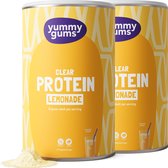 Bol.com Yummygums - 2x Clear protein limonade poeder - suikervrij - tropical smaak - eiwitsupplement in poedervorm vegan - 2x 224g aanbieding
