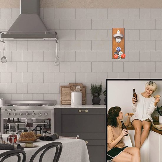 Ouvre-bouteille magnétique avec attrape-bouchon pour la maison et l'extérieur- Outils Durable et pratique pour les amateurs de bière