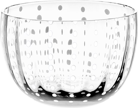 Livellara Carnival - bol en verre - transparent - Set de 6 - look unique - design élégant - adapté à toutes les occasions
