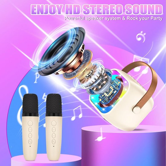 Lenco bmc-080 - karaoke microfoon - bluetooth speaker - roze - speelgoed kopen? | Korting tot 61