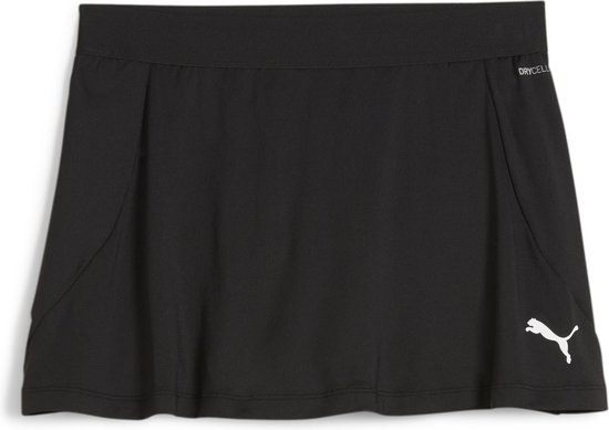 Jupe de sport PUMA noire, avec logo et inscription dri-FIT.